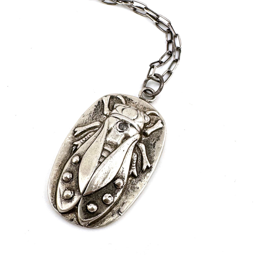 CICADA Luxe - Silver with Salt and Pepper Diamond